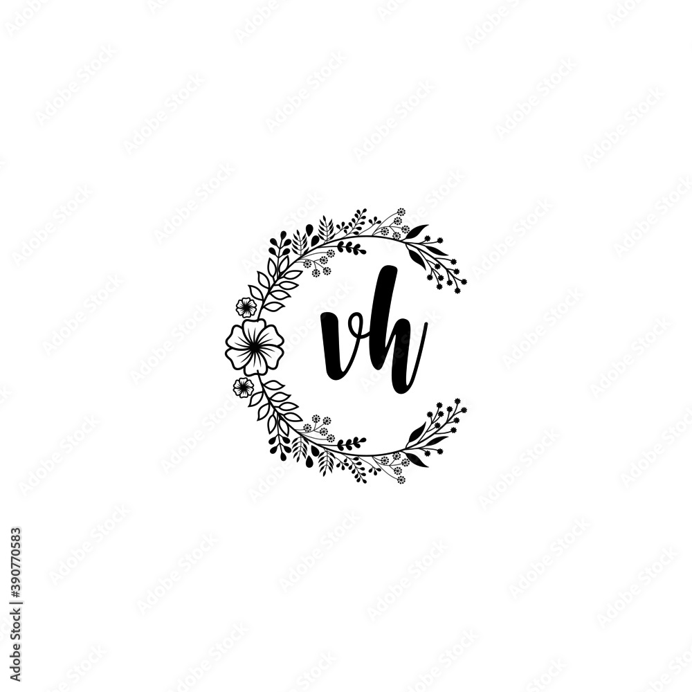 Initial VH Handwriting, Wedding Monogram Logo Design, Modern Minimalistic and Floral templates for Invitation cards
Initial VH Handwriting, Wedding Monogram Logo Design, Modern Minimalistic and Floral templates for Invitation cards