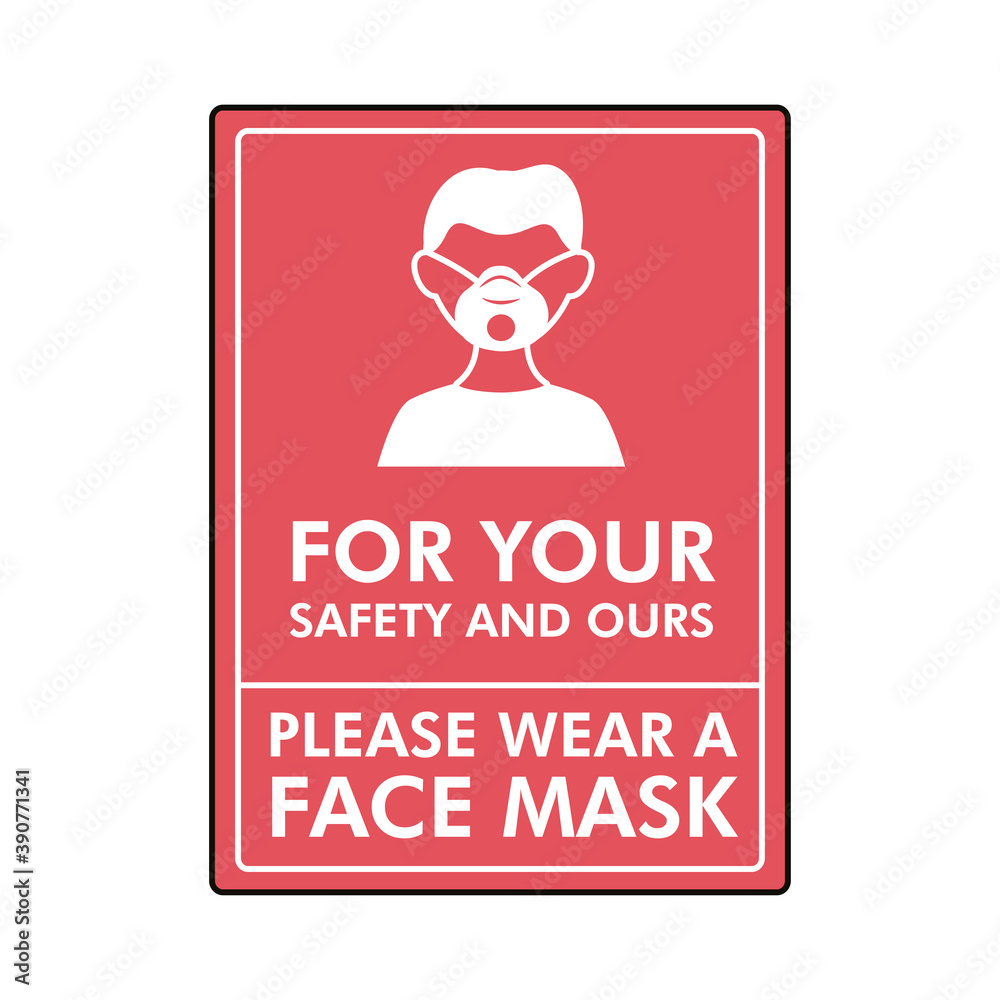 mask required square label stamp with man using mask mask required square label stamp with man using mask