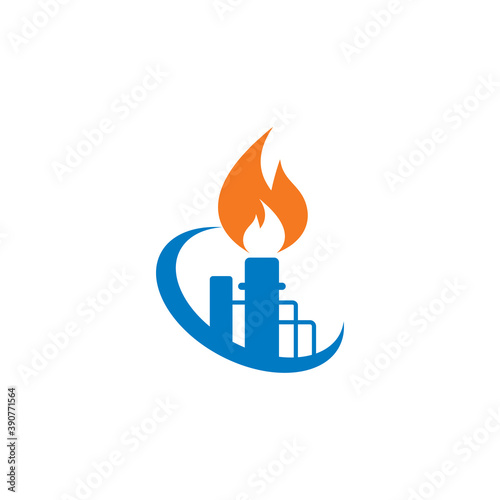 Refinery Vector , Industry Logo Vector