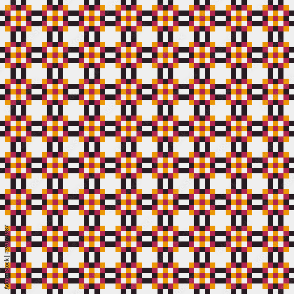 Obraz premium Abstract Cross Pattern Dots Logo generative computational art illustration