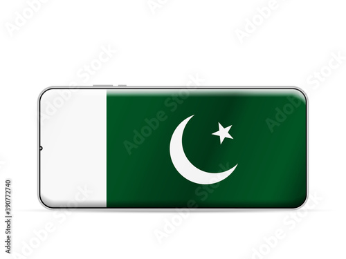 Free Download Pakistan flag on smartphone screen - GFXLoad