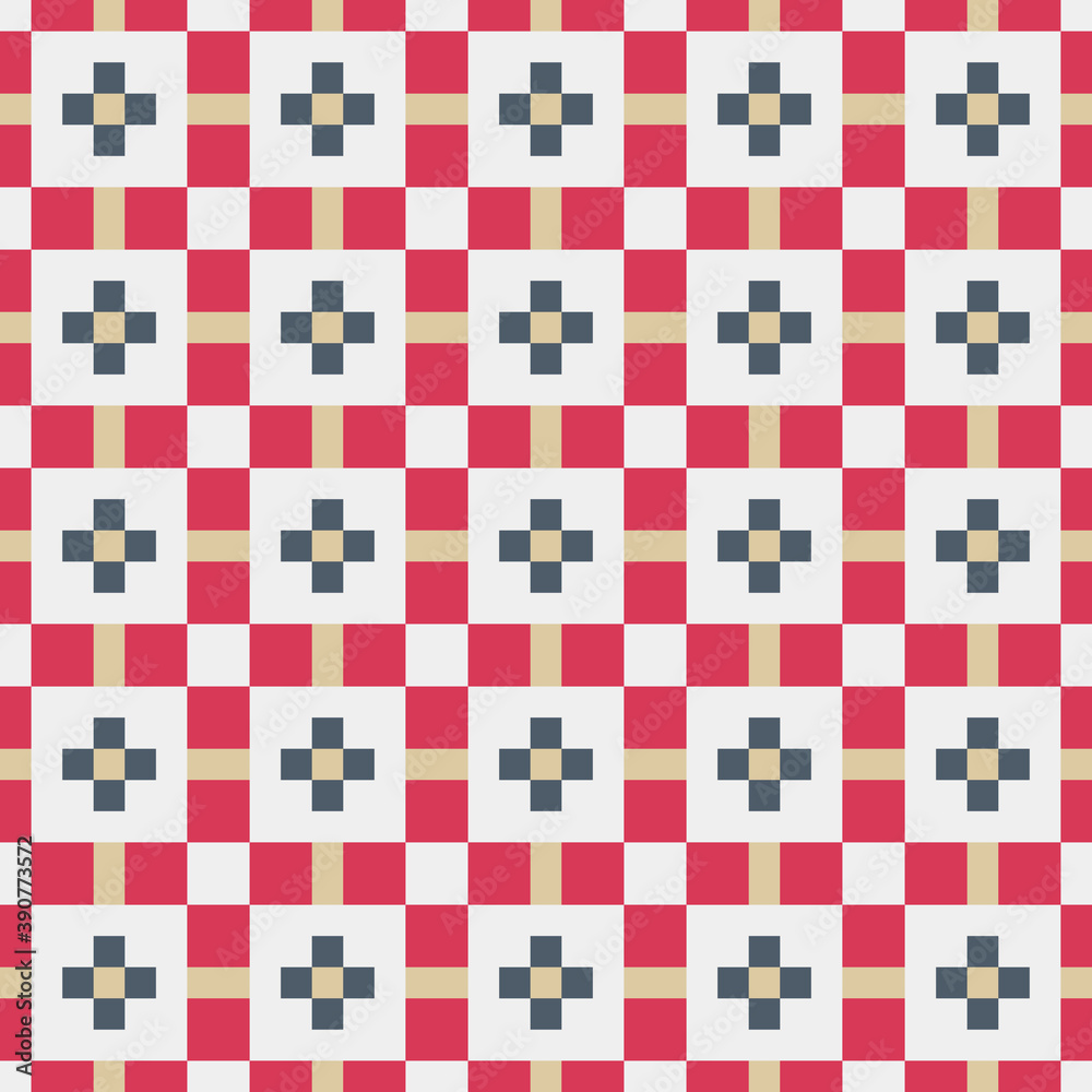 Abstract Cross Pattern Dots Logo generative computational art illustration