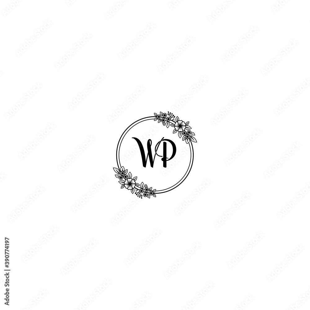 Initial WP Handwriting, Wedding Monogram Logo Design, Modern Minimalistic and Floral templates for Invitation cards
Initial WP Handwriting, Wedding Monogram Logo Design, Modern Minimalistic and Floral templates for Invitation cards