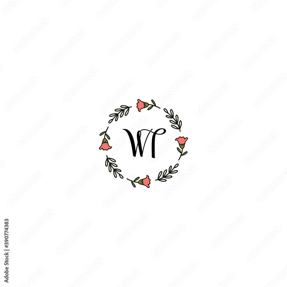 Initial WT Handwriting, Wedding Monogram Logo Design, Modern Minimalistic and Floral templates for Invitation cards
Initial WT Handwriting, Wedding Monogram Logo Design, Modern Minimalistic and Floral templates for Invitation cards