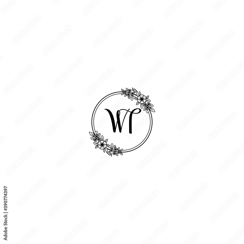 Initial WT Handwriting, Wedding Monogram Logo Design, Modern Minimalistic and Floral templates for Invitation cards
Initial WT Handwriting, Wedding Monogram Logo Design, Modern Minimalistic and Floral templates for Invitation cards