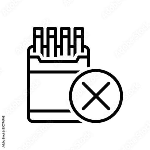 Black line icon for restriction