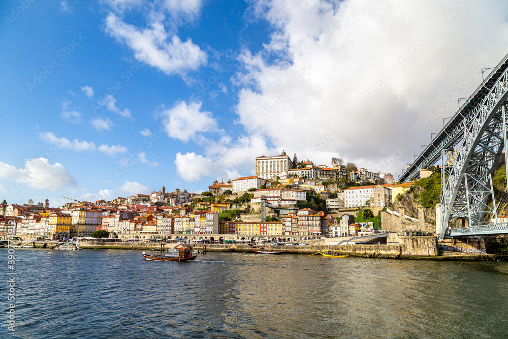 Douro River, overlooking Porto and Bridge, Portugal