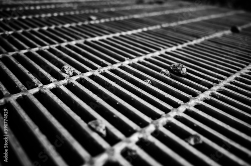 metal grid background