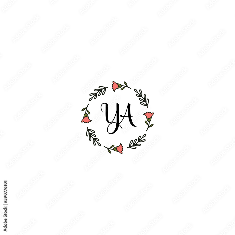 Initial YA Handwriting, Wedding Monogram Logo Design, Modern Minimalistic and Floral templates for Invitation cards
Initial YA Handwriting, Wedding Monogram Logo Design, Modern Minimalistic and Floral templates for Invitation cards