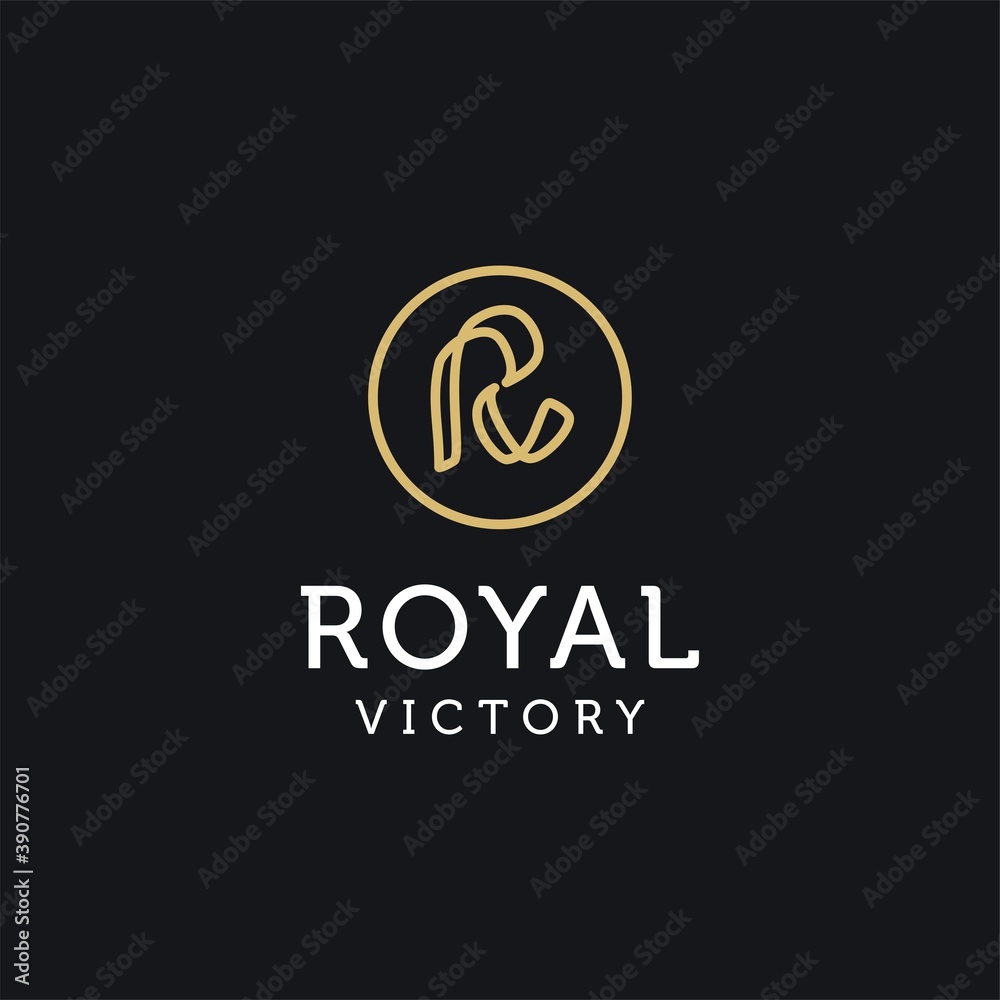 Fototapeta Royal Victory Logo, Vintage logo design template