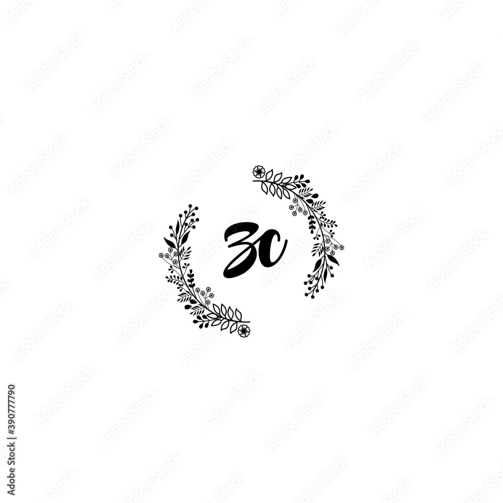 Initial ZC Handwriting, Wedding Monogram Logo Design, Modern Minimalistic and Floral templates for Invitation cards
Initial ZC Handwriting, Wedding Monogram Logo Design, Modern Minimalistic and Floral templates for Invitation cards