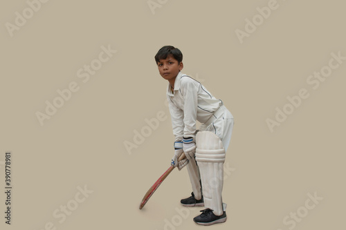 Photography Full length Portrait of boy Playing cricket