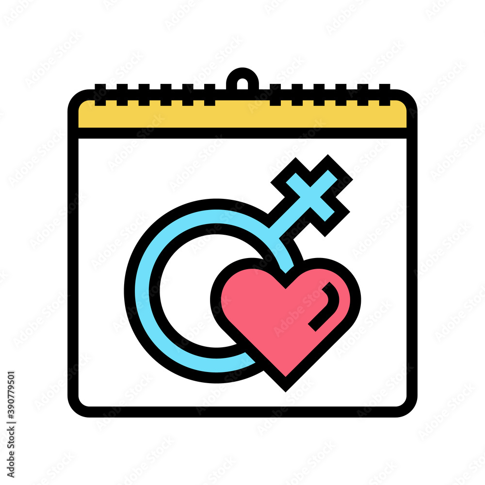 Fototapeta premium international women day color icon vector. international women day sign. isolated symbol illustration