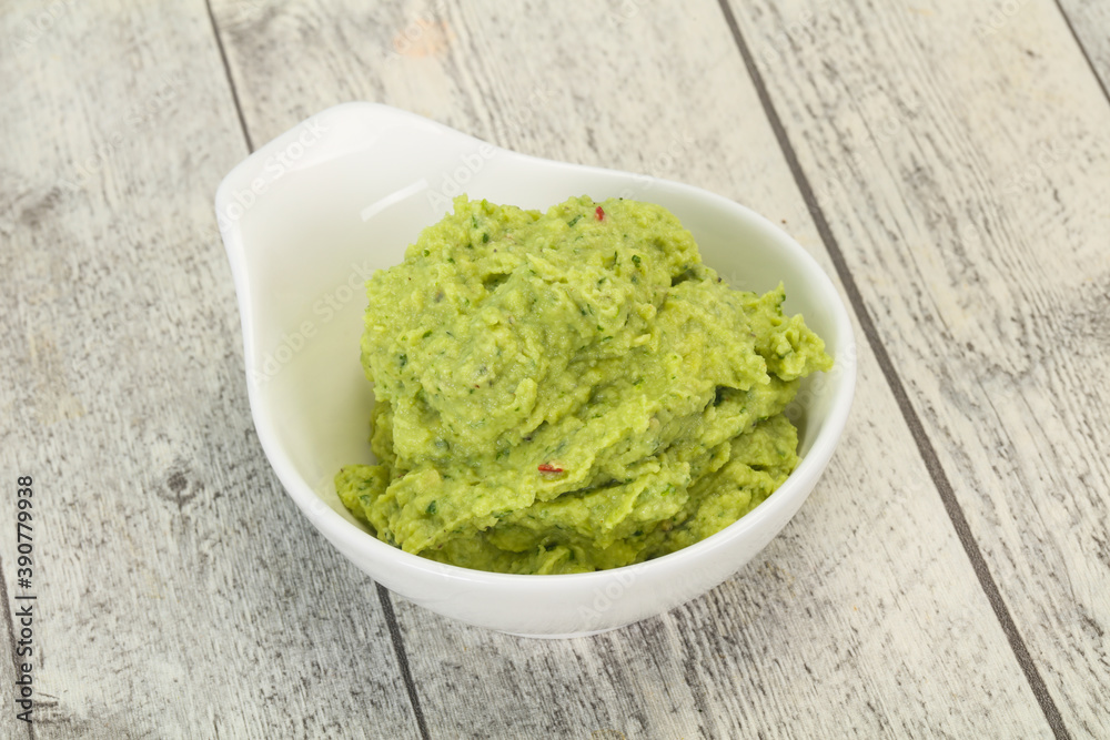 Avocado guacamole sauce with chili pepper Avocado guacamole sauce with chili pepper