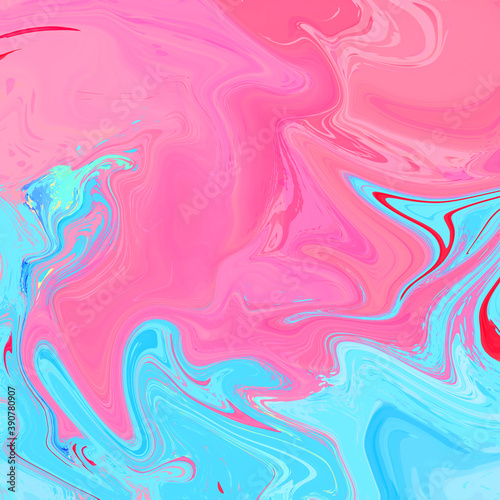 Beautiful liquid digital art background with dynamic composition of different color shades and textures