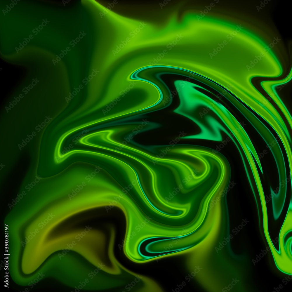 Obraz premium Beautiful liquid digital art background with dynamic composition of different color shades and textures