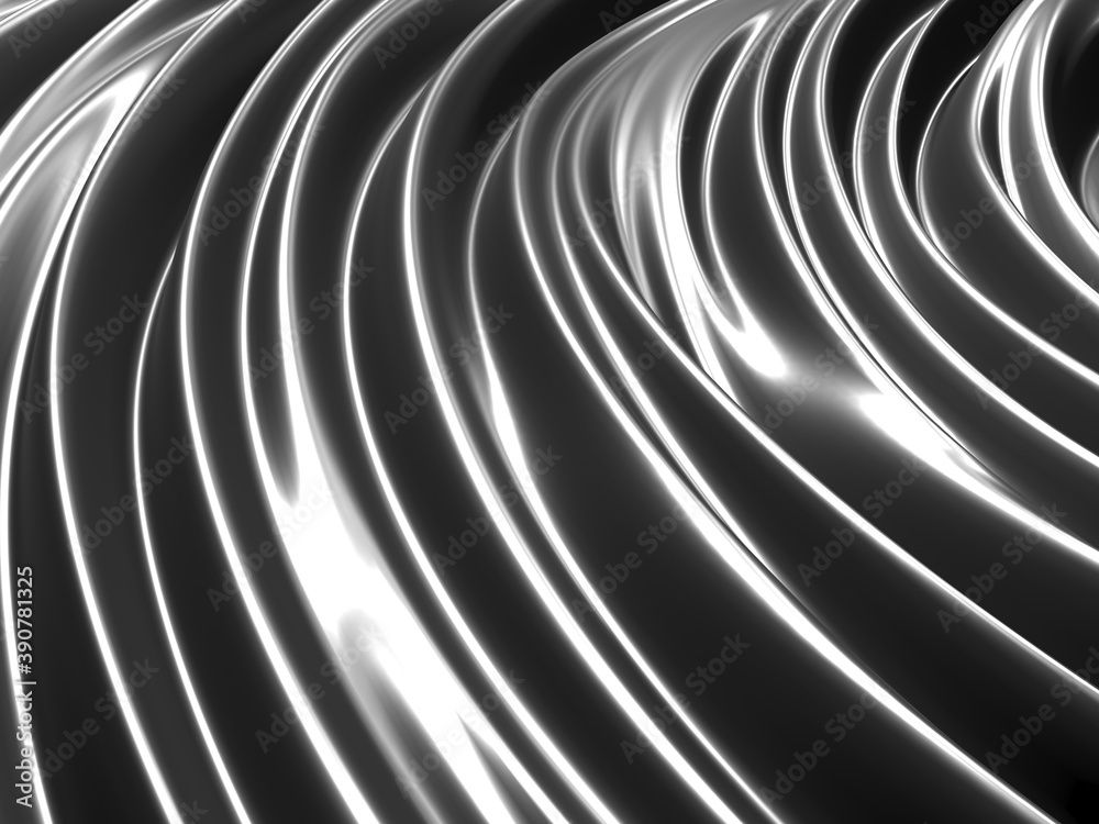 Obraz premium Metallic abstract wavy liquid background