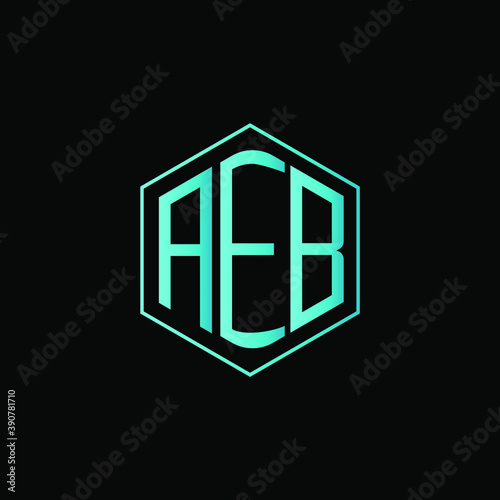 AEB letter icon design on white background.Creative letter AEB/A E B logo design. AEB initials Logo design.
