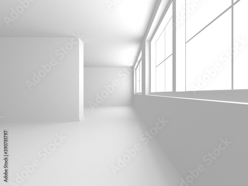 Abstract White Architecture Design Concept