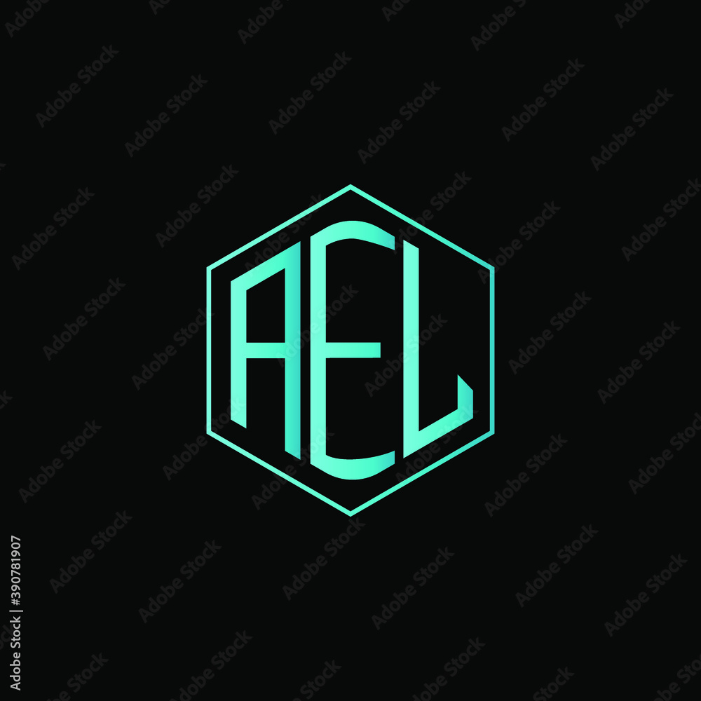 AEL letter icon design on BLACK background.Creative letter AEL/A E L logo design. AEL initials Logo design. AEL letter icon design on BLACK background.Creative letter AEL/A E L logo design. AEL initials Logo design.