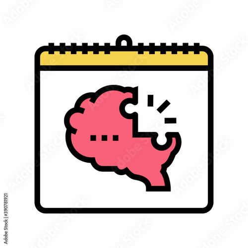 world schizophrenia day color icon vector. world schizophrenia day sign. isolated symbol illustration