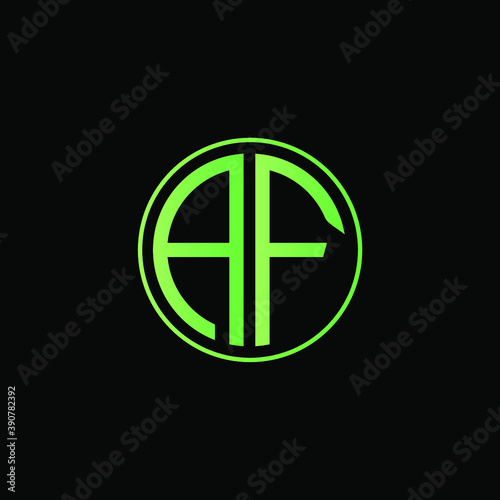 Free Download AF MONOGRAM letter icon design on BLACK background.Creative letter AF/A F logo design. AF initials/MONOGRAM Logo design. - GFXLoad