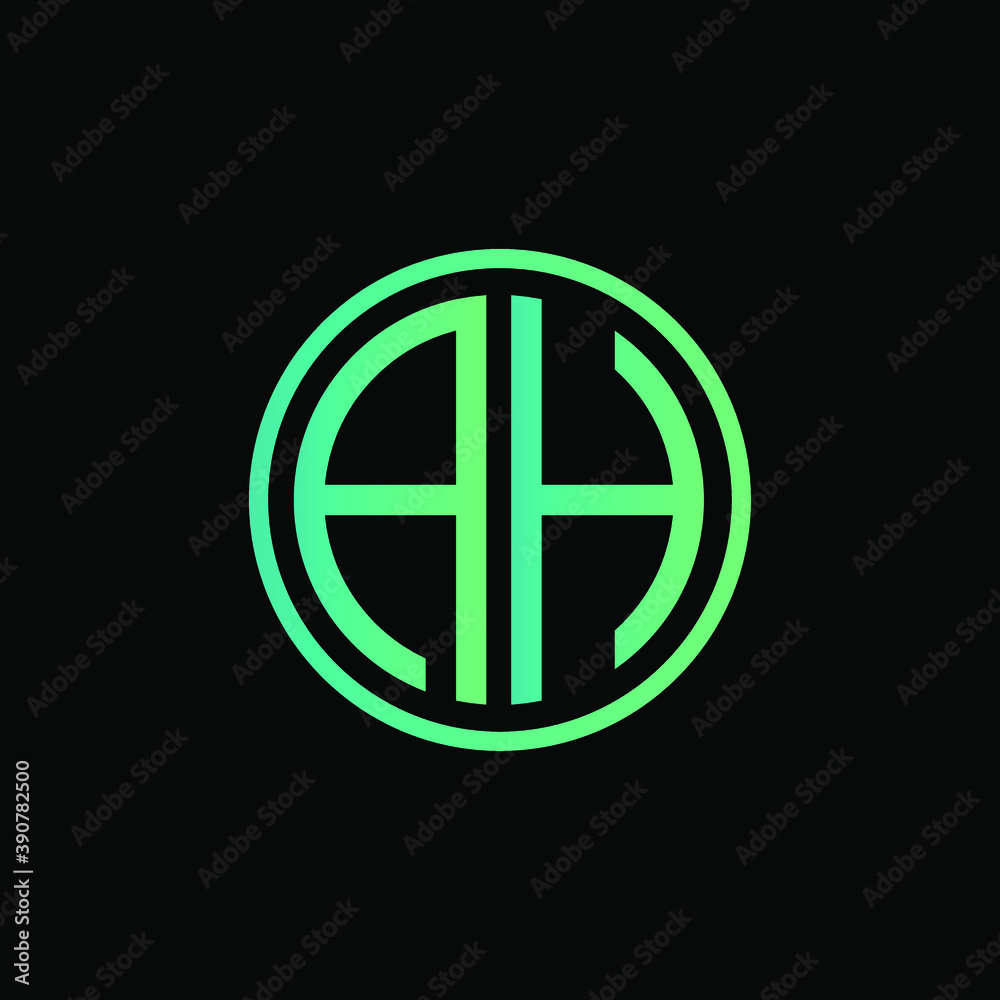 AH MONOGRAM letter icon design on BLACK background.Creative letter AH/A H logo design. AH initials/MONOGRAM Logo design. AH MONOGRAM letter icon design on BLACK background.Creative letter AH/A H logo design. AH initials/MONOGRAM Logo design.