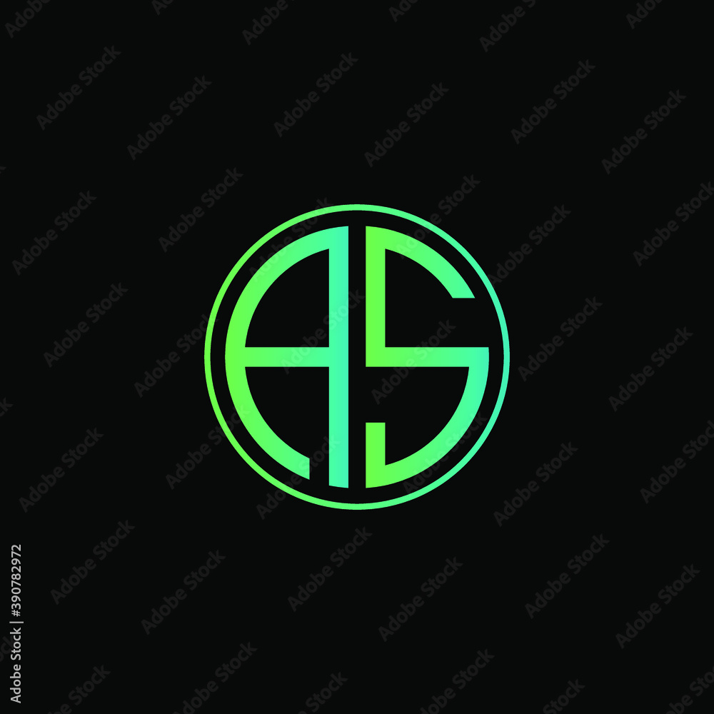 AS MONOGRAM letter icon design on BLACK background.Creative letter AS/A S logo design. AS initials/MONOGRAM Logo design. AS MONOGRAM letter icon design on BLACK background.Creative letter AS/A S logo design. AS initials/MONOGRAM Logo design.