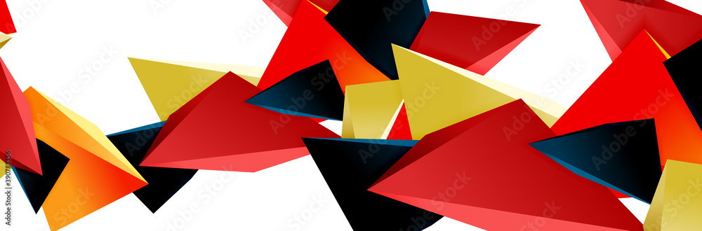 Triangle mosaic abstract background, 3d triangular low poly shapes. Geometric vector illustration for covers, banners, flyers and posters and other Triangle mosaic abstract background, 3d triangular low poly shapes. Geometric vector illustration for covers, banners, flyers and posters and other
