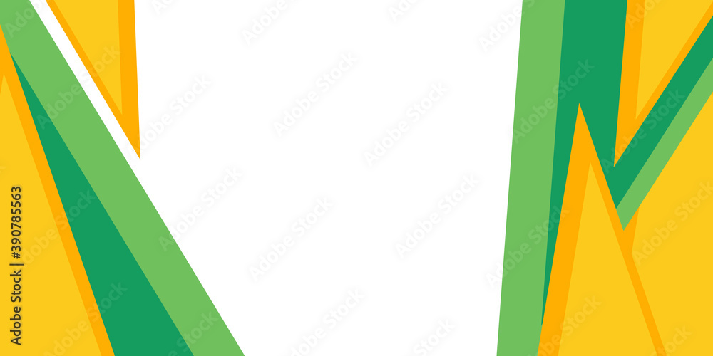 Obraz premium Green orange yellow white abstract triangles background