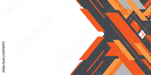 Modern flat orange black grey arrow abstract presentation background