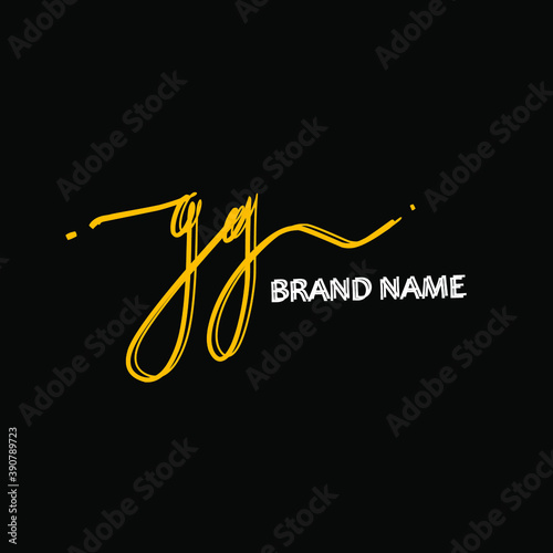 initial letter handwriting and signature logo