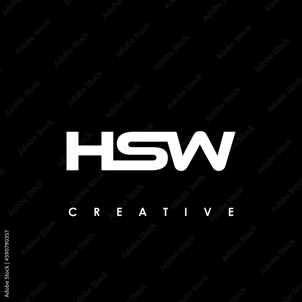 HSW Letter Initial Logo Design Template Vector Illustration	
