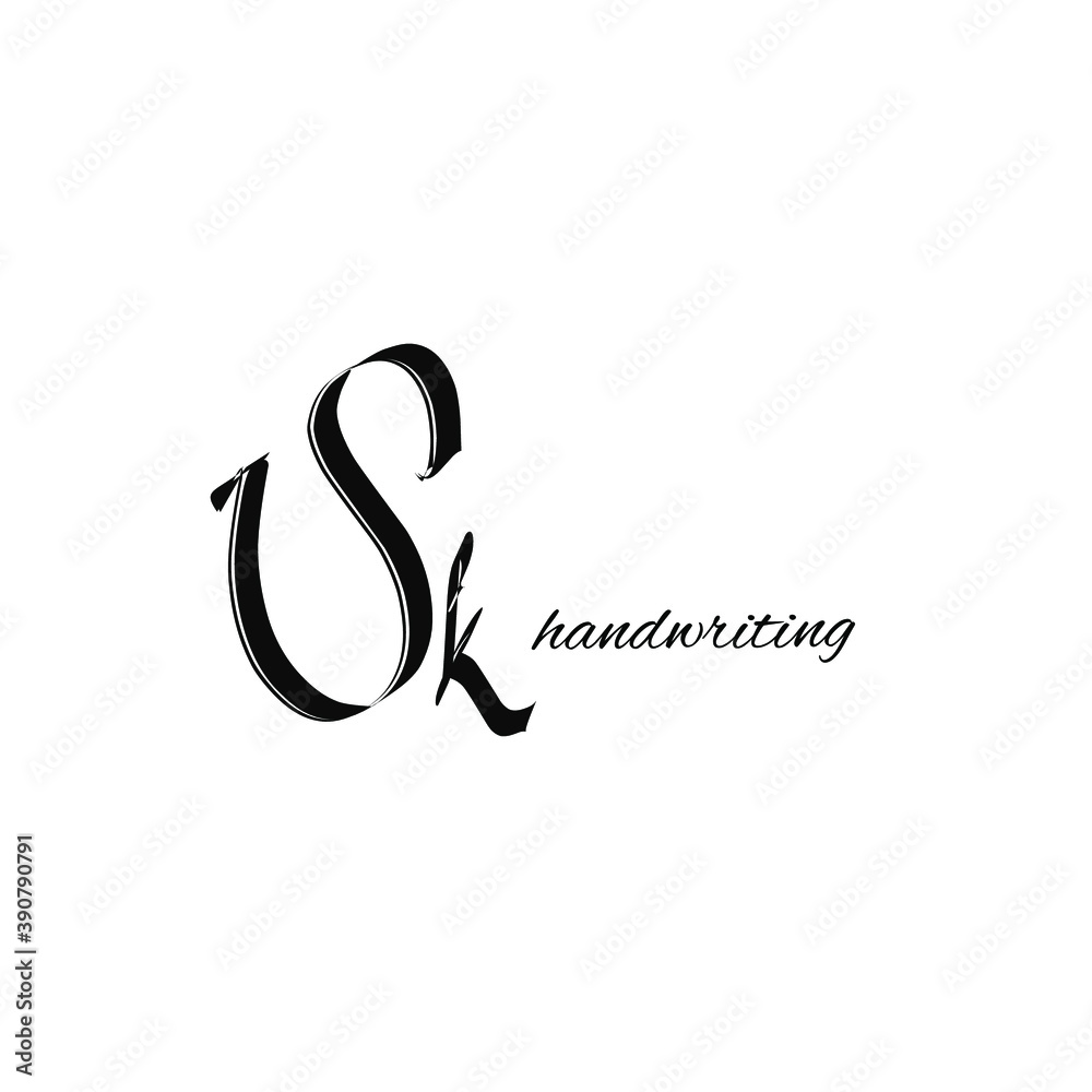 Fototapeta premium initial letter handwriting and signature logo