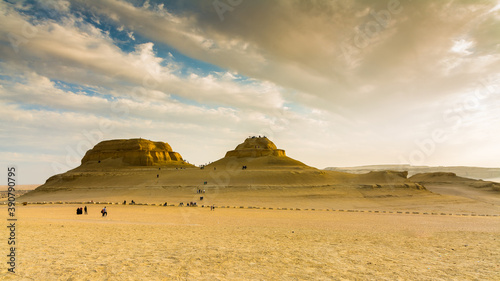 Landscape in Egypt desert - wadi el rayan - El Fayoum mountains photo