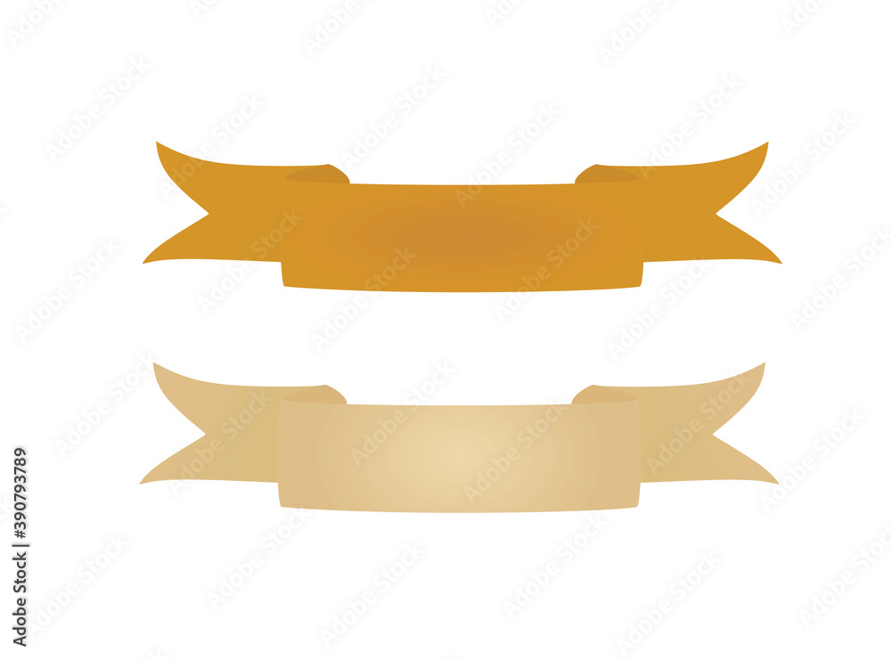 Brown blank ribbon. vector illustration Brown blank ribbon. vector illustration