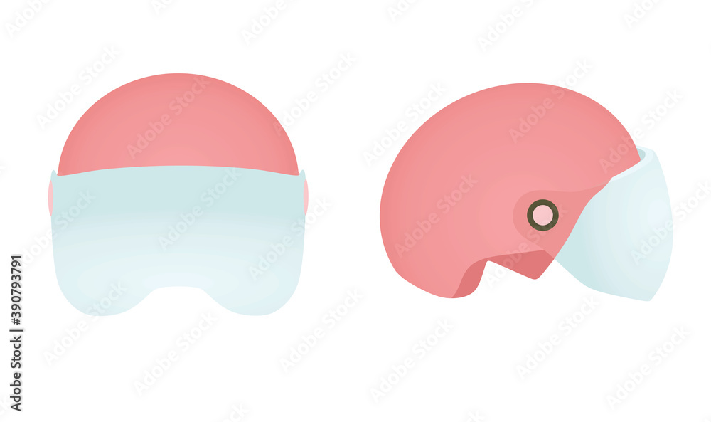 Pink motorcycle helmet. vector illustration Pink motorcycle helmet. vector illustration