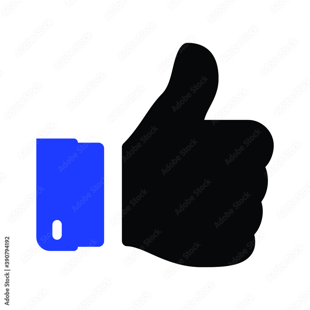 Like icon thumbs up symbol and vector Icon Like icon thumbs up symbol and vector Icon
