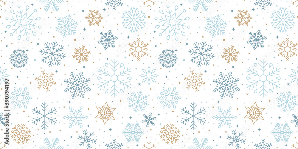 snowflakes winter seson vector pattern design