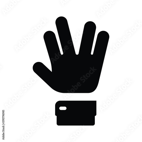 Canvas Print Hand spock Icon,Vulcan Salute  Icon