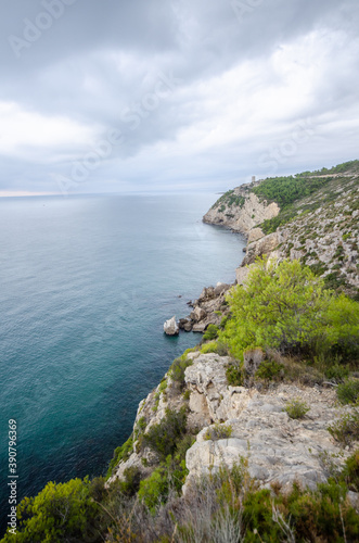  view of the coast of Peñíscola. Sierra de irta natural park. Badum Tower © Pau
