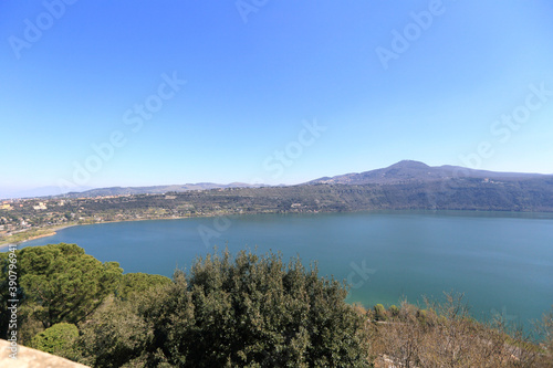 sunny day at Lake Albano in Italy