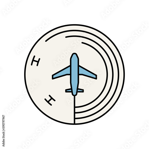 radar  security  travel line colored icon. elements of airport  travel illustration icons. signs  symbols can be used for web  logo  mobile app  UI  UX