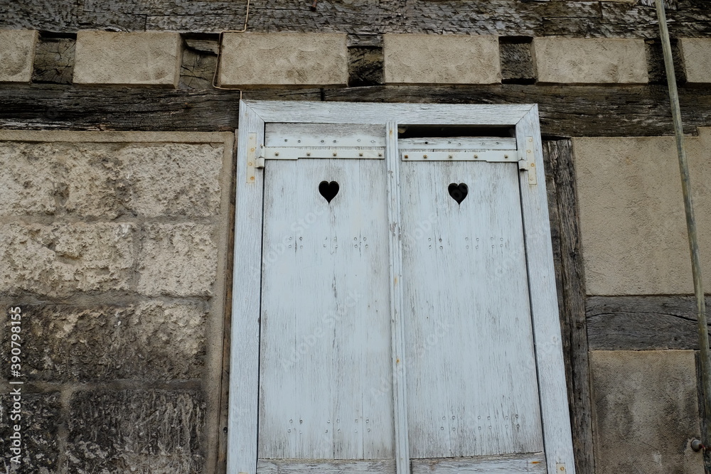 old abandoned building door