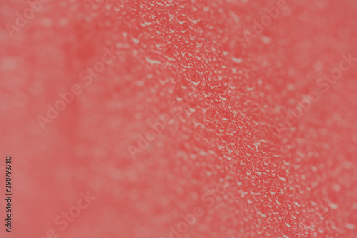 detail shot of red car with road dust and dirt