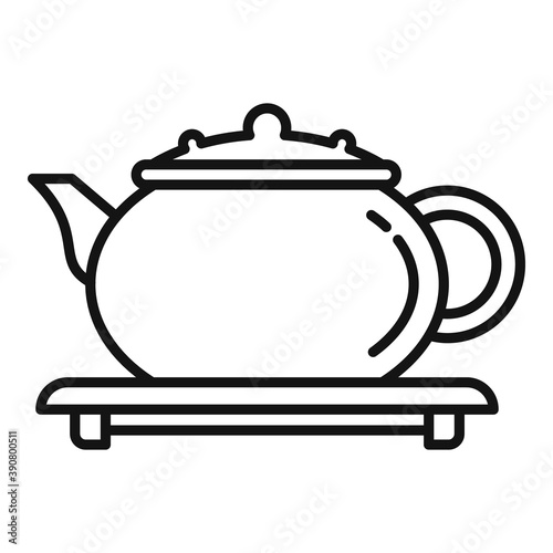 Tea ceremony icon. Outline tea ceremony vector icon for web design isolated on white background