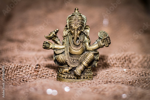 bronze statue of the Indian god Ganesha