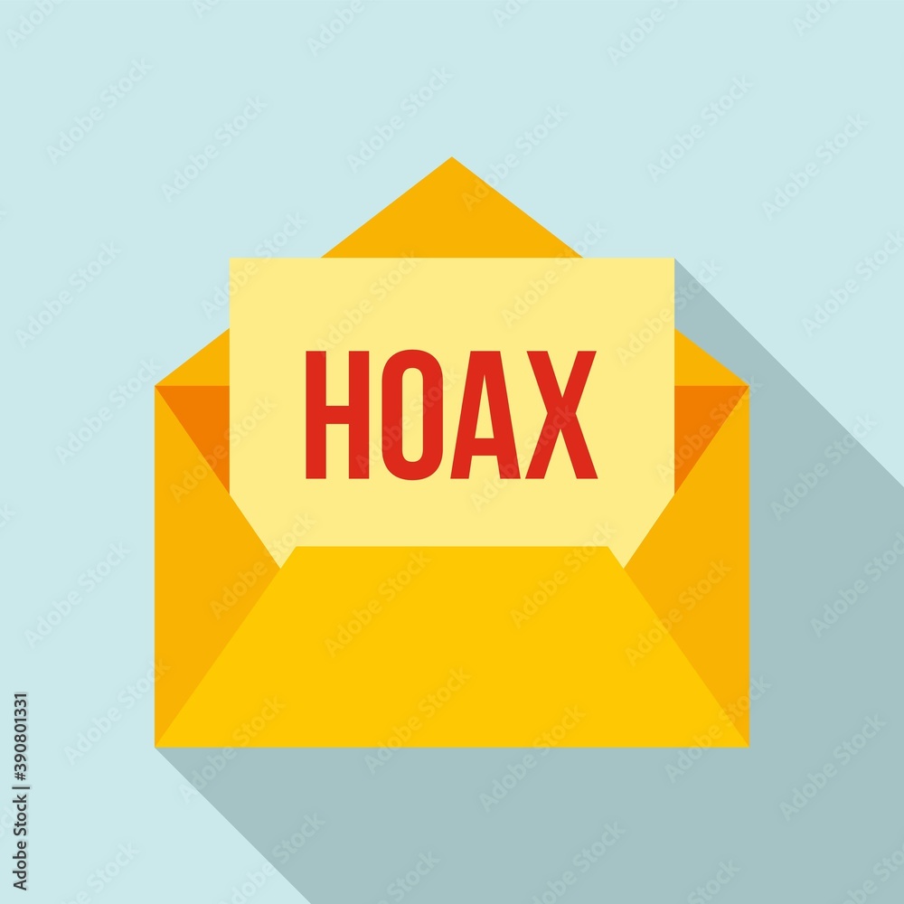 Hoax mail icon. Flat illustration of hoax mail vector icon for web design Hoax mail icon. Flat illustration of hoax mail vector icon for web design
