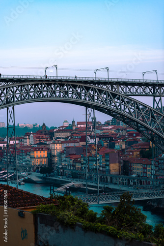 Early in the morning, Dom Luis Bridge at Porto, Portugal