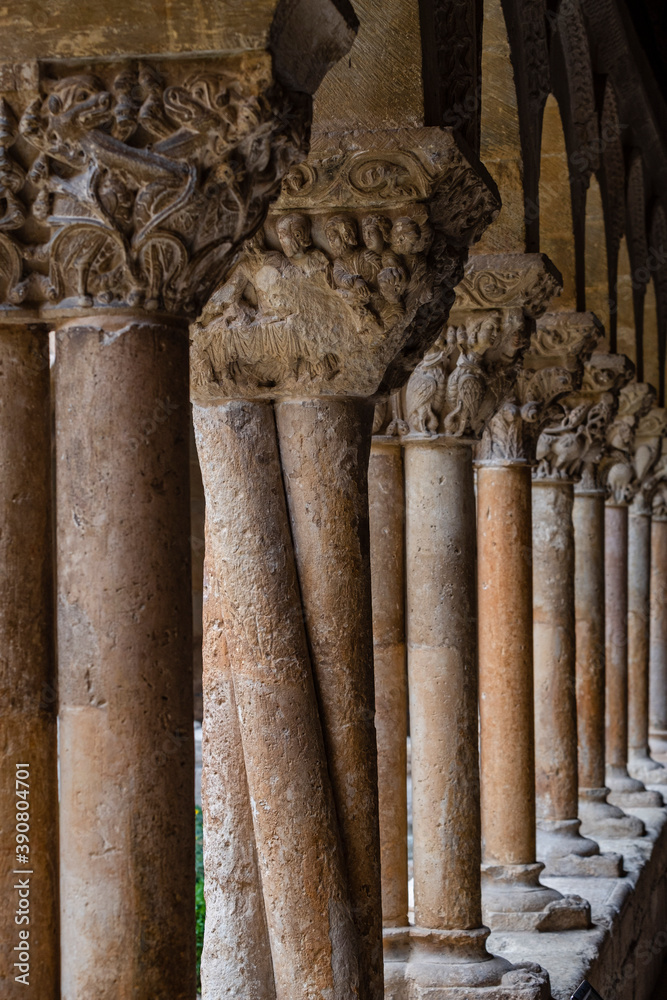 torsa column, cloister of Santo Domingo de Silos, Burgos province, Spain torsa column, cloister of Santo Domingo de Silos, Burgos province, Spain